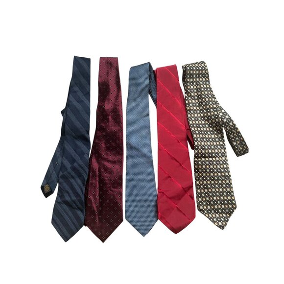 DONNA KARAN Vintage Lot of 5 Men's Neck Ties - Picture 4 of 7